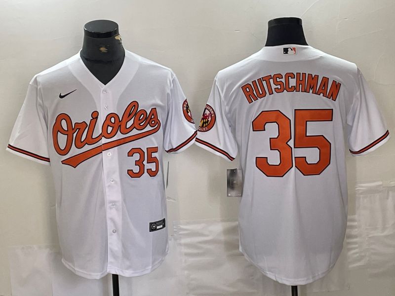 Men Baltimore Orioles 35 Rutschman White Nike Game MLB Jersey style 1